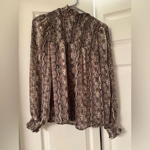Snakeskin patterned blouse